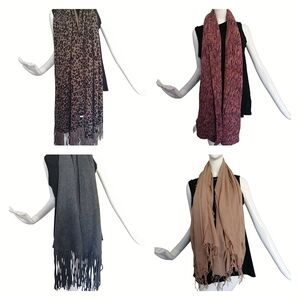 Stylish Women's Scarf Collection - Leopard, Pink, Gray, Tan